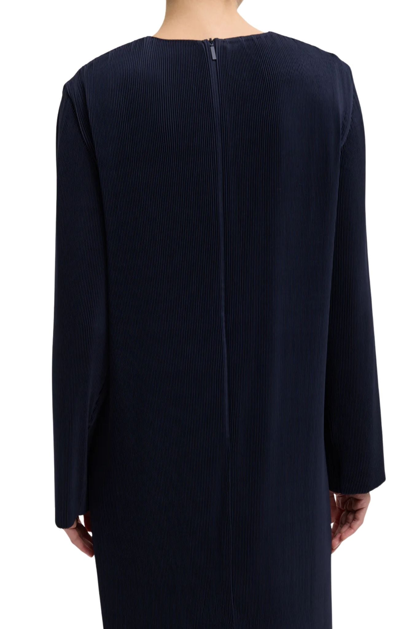 Tibi Plissé Midi Dress - Vermillion