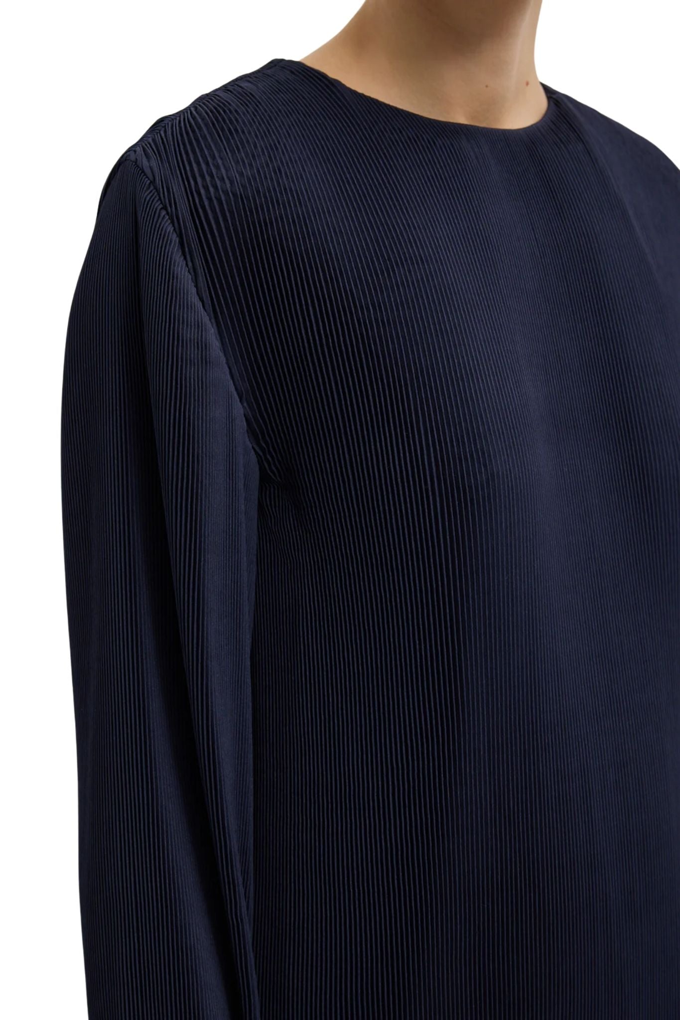 Tibi Plissé Midi Dress - Vermillion