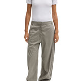 Tibi Reactive Garment Dyed Stretch Twill Sid Pant Pewter - Vermillion
