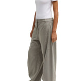 Tibi Reactive Garment Dyed Stretch Twill Sid Pant Pewter - Vermillion
