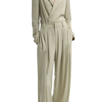 Tibi Relaxed Suiting Triple Pleat Pant - Vermillion