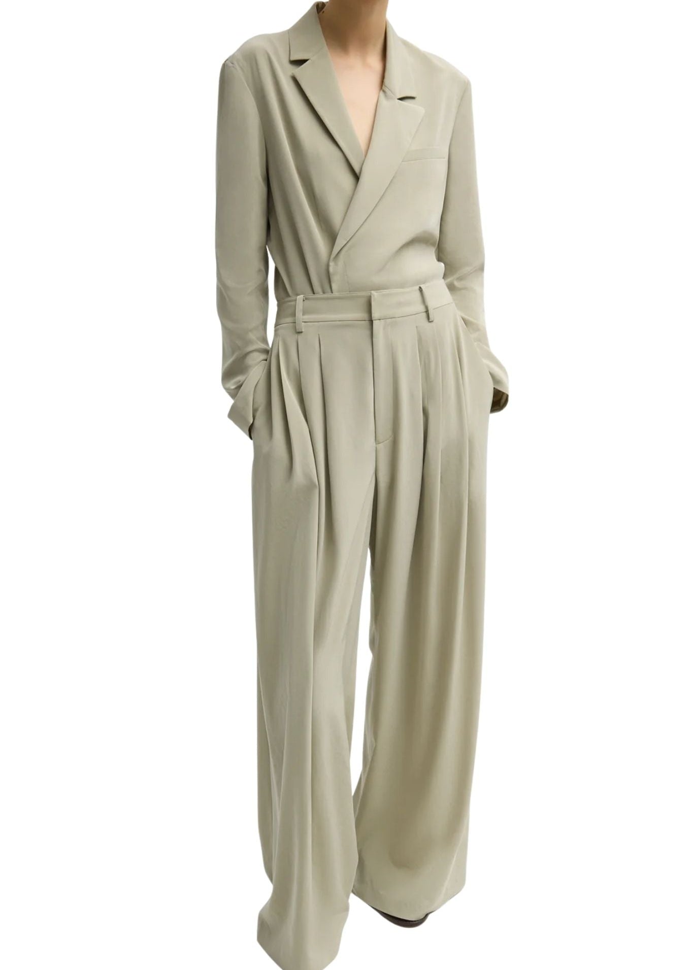 Tibi Relaxed Suiting Triple Pleat Pant - Vermillion