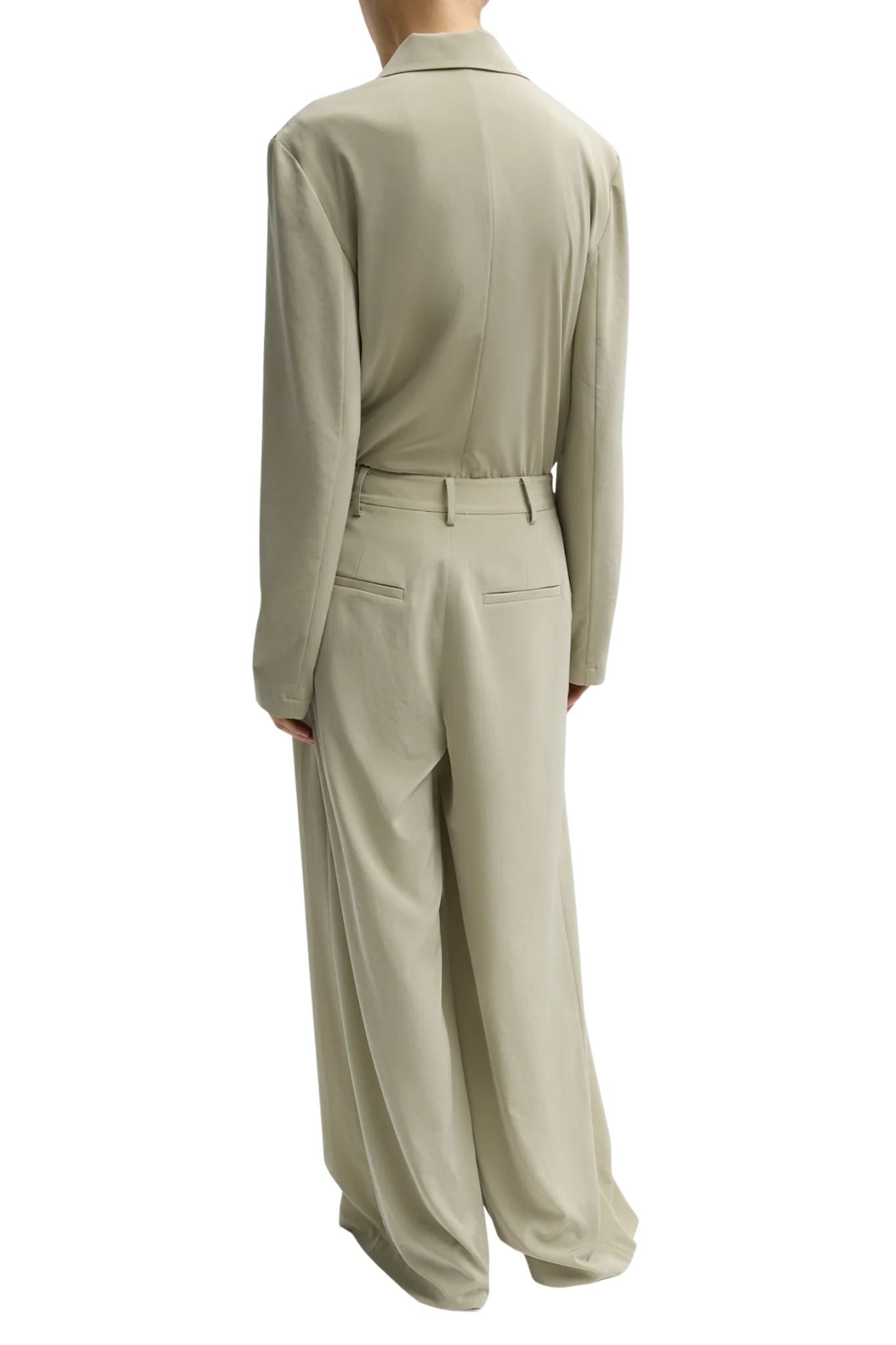 Tibi Relaxed Suiting Triple Pleat Pant - Vermillion