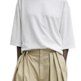 Tibi Sable Oversized Easy T White - Vermillion