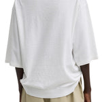 Tibi Sable Oversized Easy T White - Vermillion