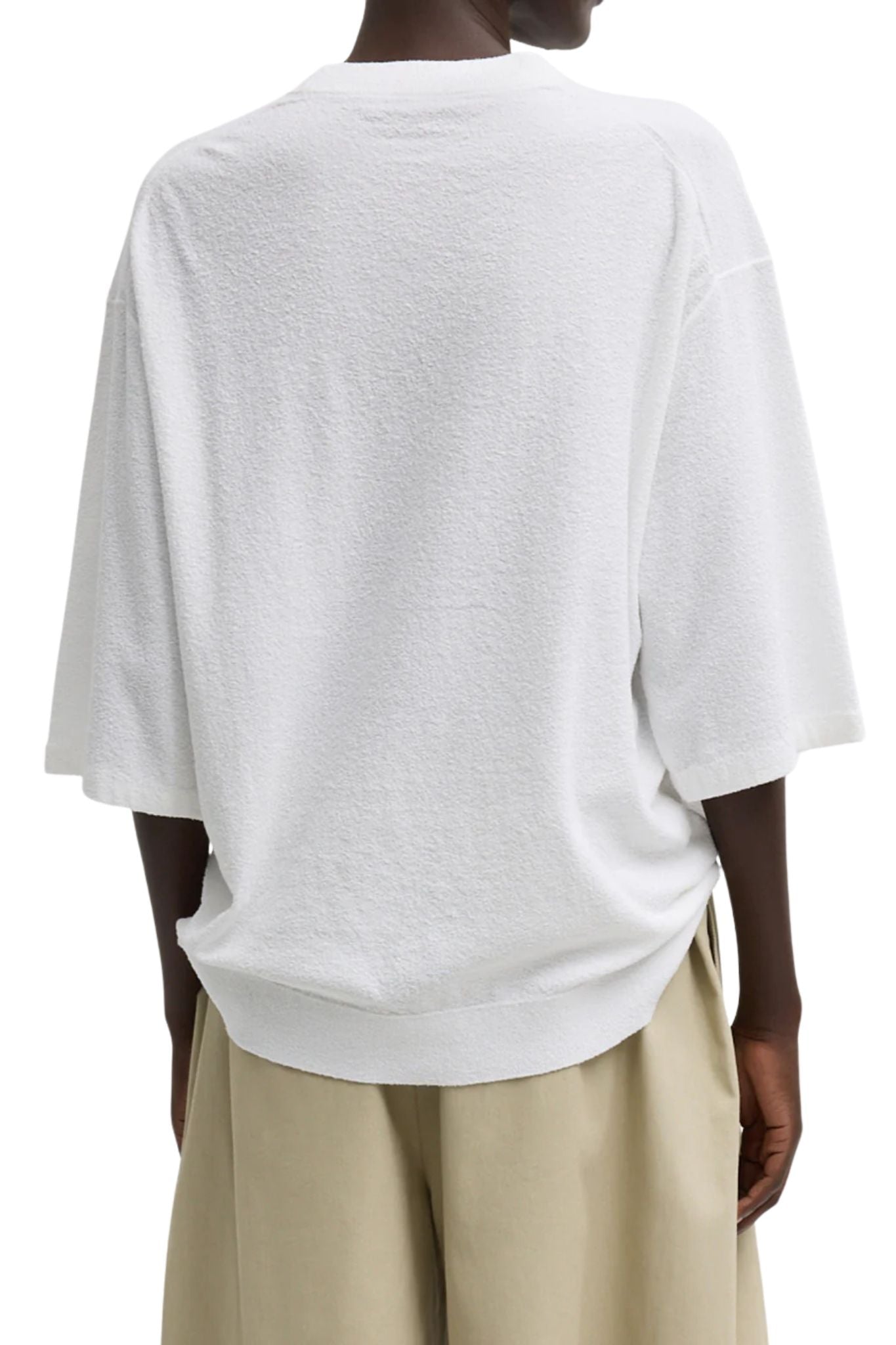 Tibi Sable Oversized Easy T White - Vermillion