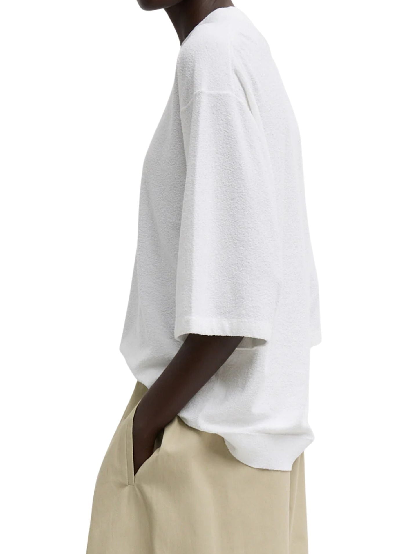 Tibi Sable Oversized Easy T White - Vermillion