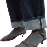 Tibi Selvage Denim 5 Pocket Alec Jean - Vermillion