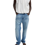 Tibi Selvage Denim 5 Pocket Alec Jean - Vermillion