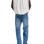 Tibi Selvage Denim 5 Pocket Alec Jean - Vermillion