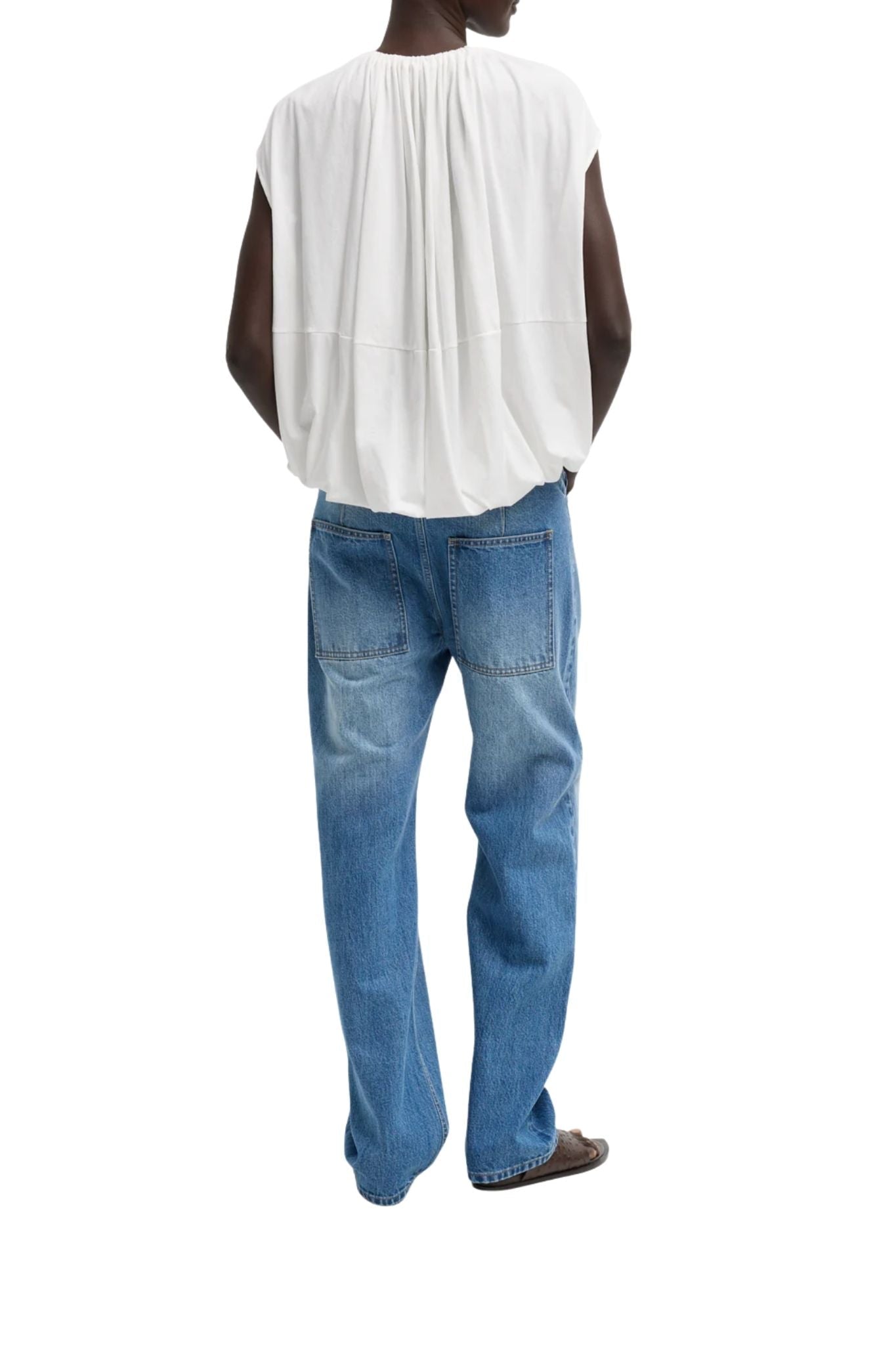 Tibi Selvage Denim 5 Pocket Alec Jean - Vermillion