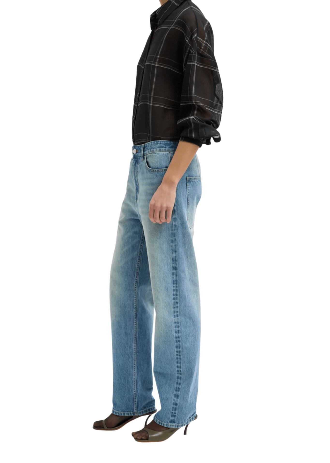 Tibi Selvedge Denim 5 Pocket Alec Jean - Vermillion