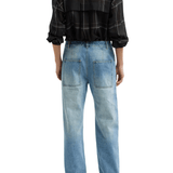 Tibi Selvedge Denim 5 Pocket Alec Jean - Vermillion