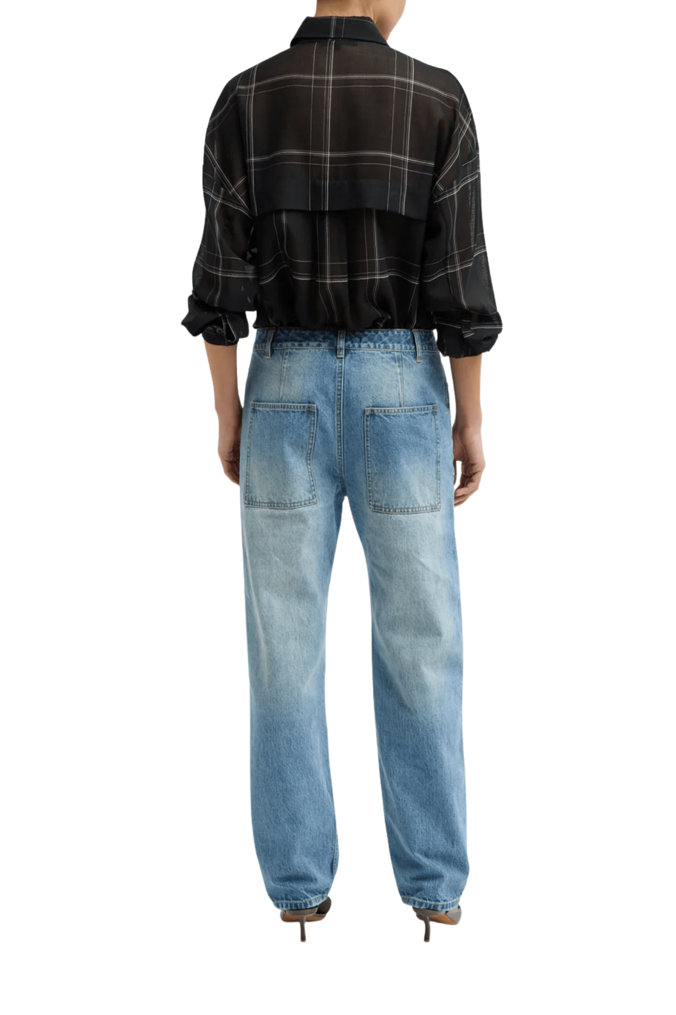 Tibi Selvedge Denim 5 Pocket Alec Jean - Vermillion