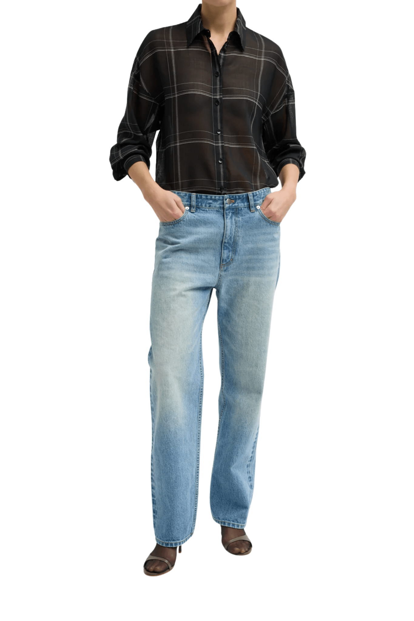 Tibi Selvedge Denim 5 Pocket Alec Jean - Vermillion