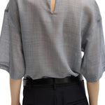 Tibi Sheer Wool Gauze Easy T - Vermillion