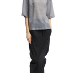 Tibi Sheer Wool Gauze Easy T - Vermillion