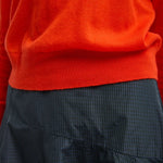 Tibi Skinlike Mercerized Wool Shrunken Vneck Sweater - Vermillion