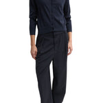 Tibi Skinlike Mercerized Wool Vneck Shrunken Cardigan - Vermillion