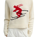 Tibi Soft Wool Ski Sweater Shrunken Sweater - Vermillion