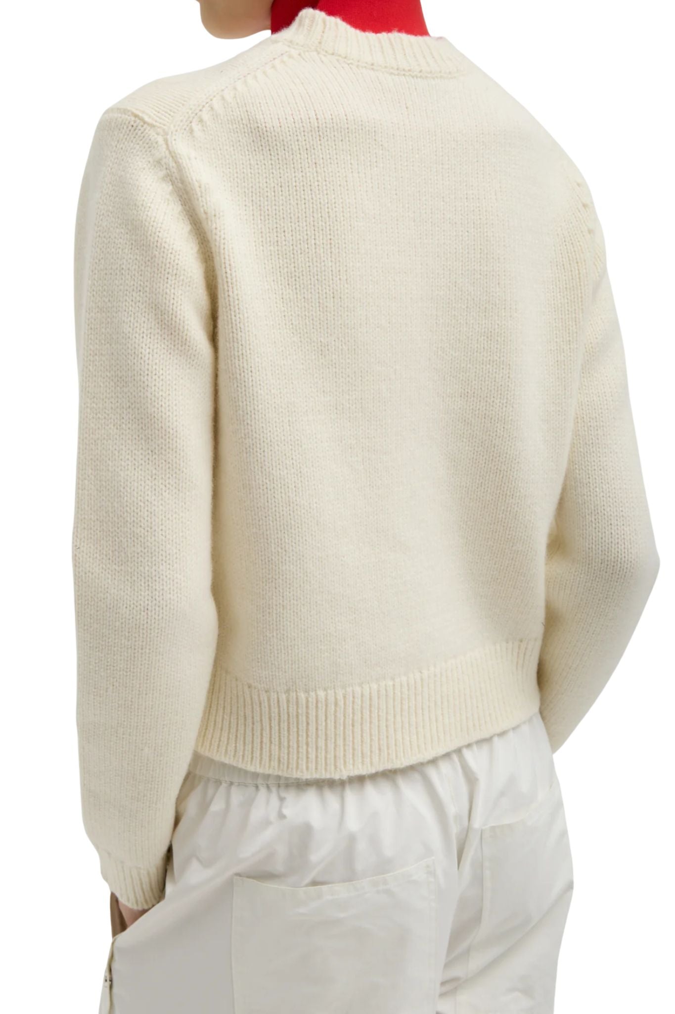 Tibi Soft Wool Ski Sweater Shrunken Sweater - Vermillion