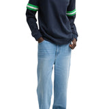 Tibi Sport Knit Crewneck T with Crochet Trim - Vermillion