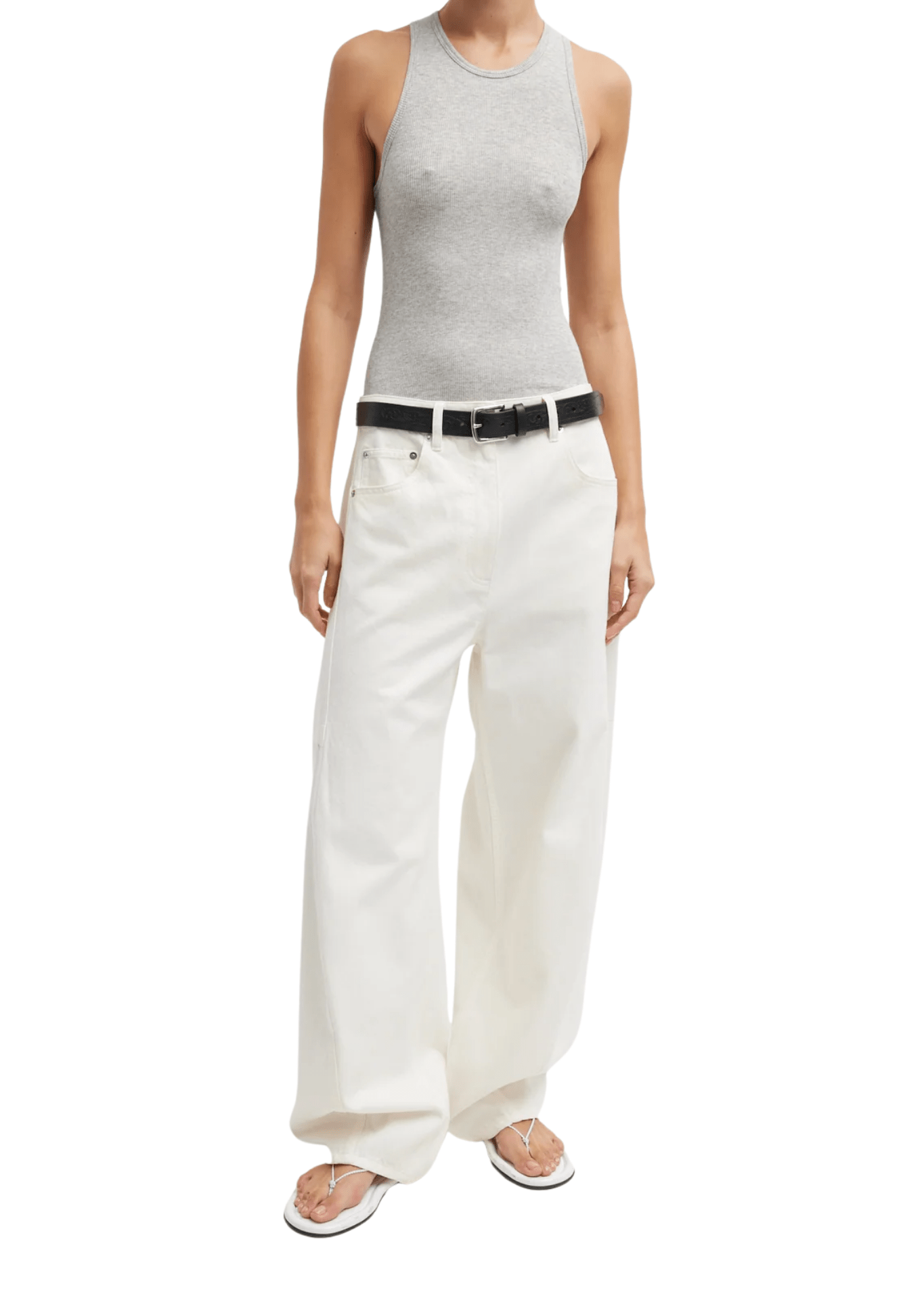 Tibi Spring Denim Sid Jean - Vermillion