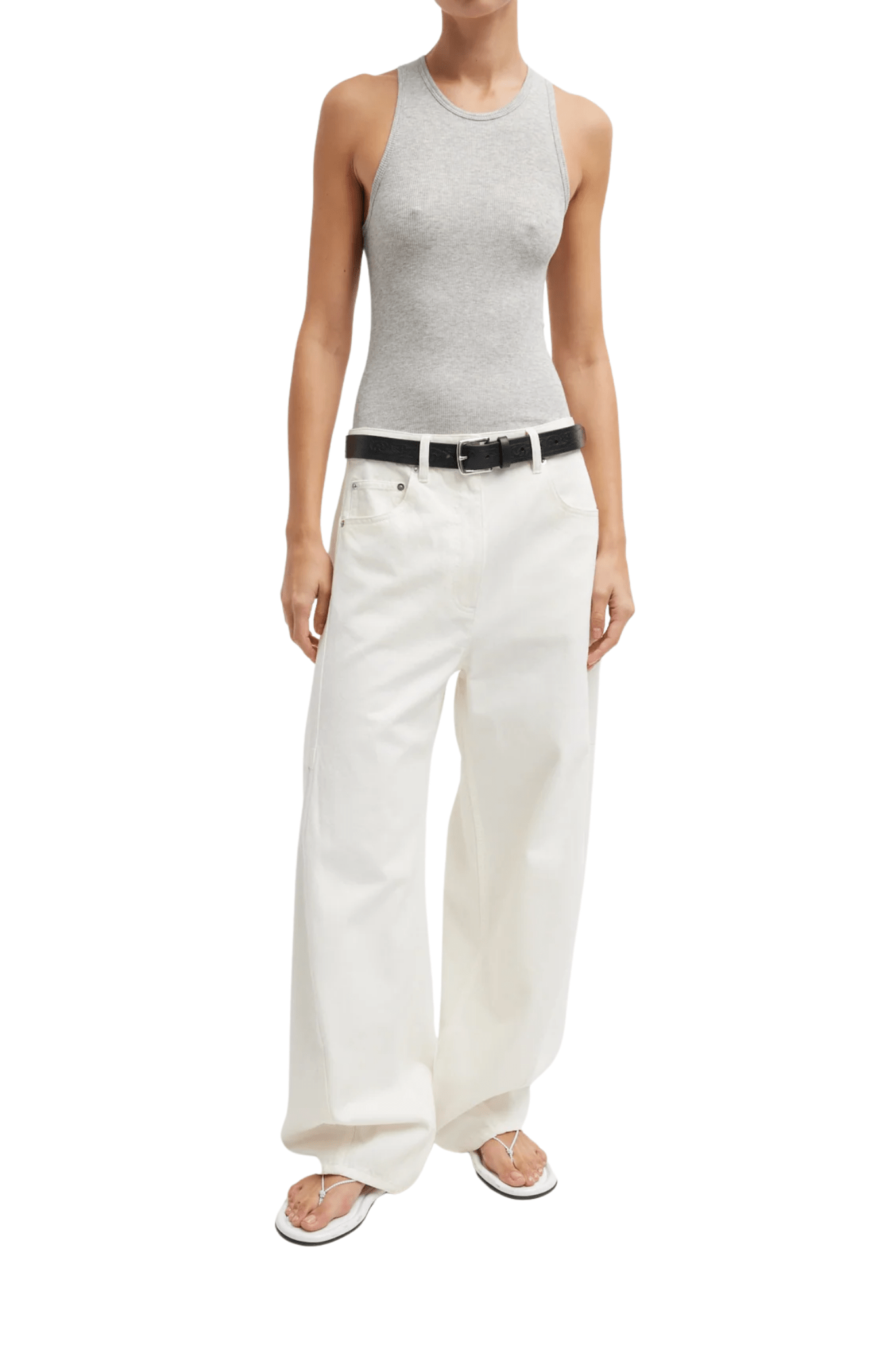 Tibi Spring Denim Sid Jean - Vermillion