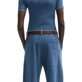 Tibi Stretch Denim Baby T - Vermillion