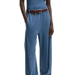 Tibi Stretch Denim Knit Winslow Pant - Vermillion