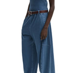 Tibi Stretch Denim Knit Winslow Pant - Vermillion