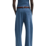 Tibi Stretch Denim Knit Winslow Pant - Vermillion