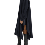 Tibi Tropical Wool Shirtdress with Side Drape - Vermillion