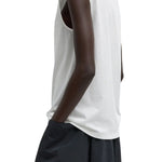 Tibi Tshirt Program Padded Shoulder Sleeveless Top White - Vermillion
