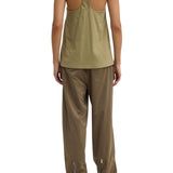 Tibi Tshirt Program Racerback Tank Fennel - Vermillion