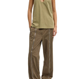 Tibi Tshirt Program Racerback Tank Fennel - Vermillion