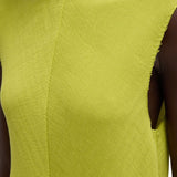 Tibi Viscose Plisse Sleeveless Bias Dress - Vermillion