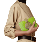 Tonya Hawkes Solara Lime Clutch - Vermillion