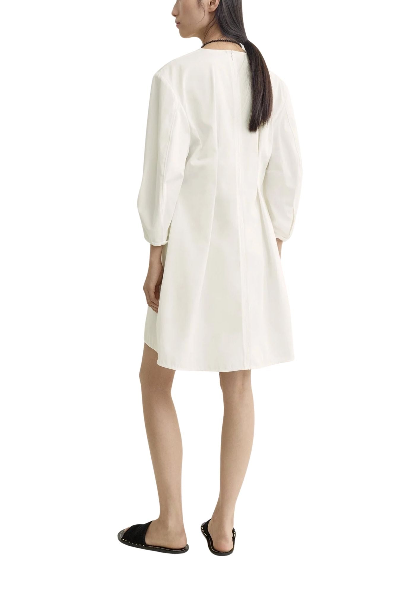 Toteme Balloon Sleeve Cotton Dress - Vermillion
