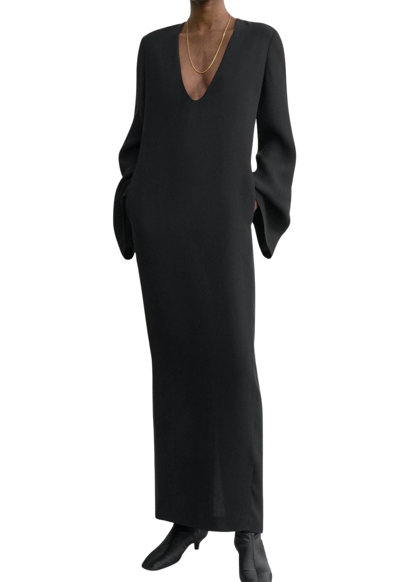 Toteme Bell Sleeve Dress - Vermillion