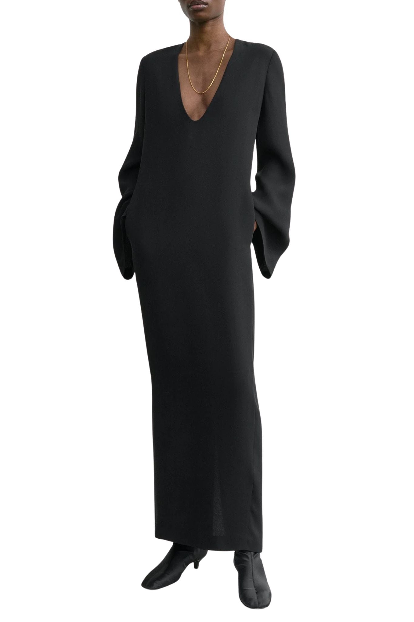 Toteme Bell Sleeve Dress - Vermillion