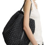 Toteme Belted Paper Raffia Tote - Vermillion