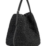 Toteme Belted Paper Raffia Tote - Vermillion