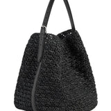 Toteme Belted Paper Raffia Tote - Vermillion