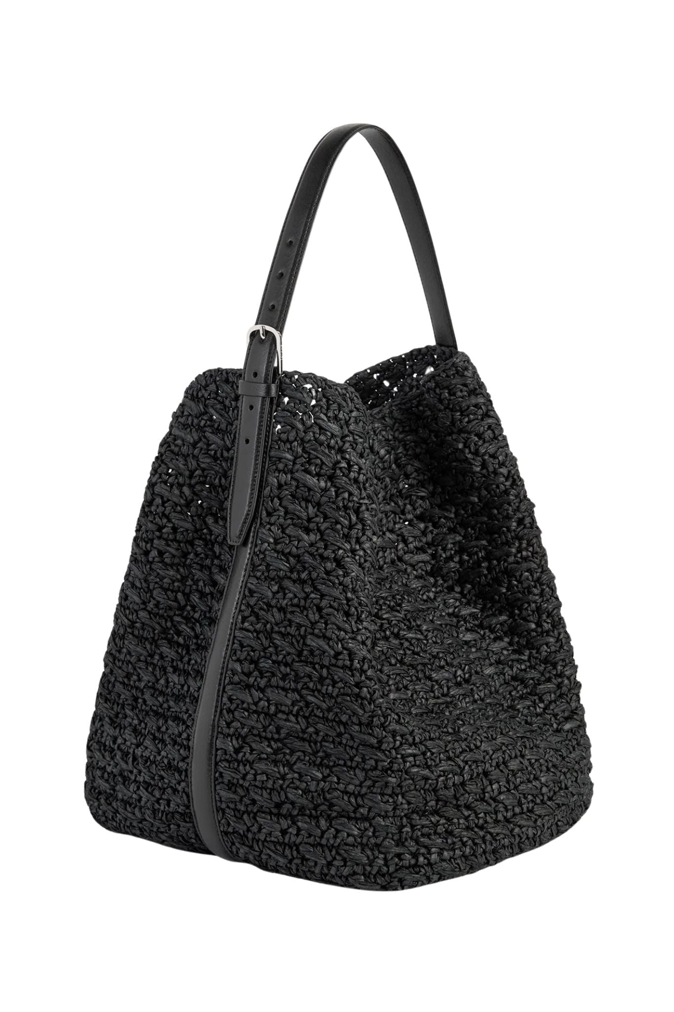 Toteme Belted Paper Raffia Tote - Vermillion