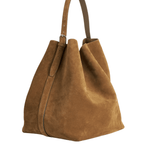 Toteme Belted Suede Tote - Vermillion