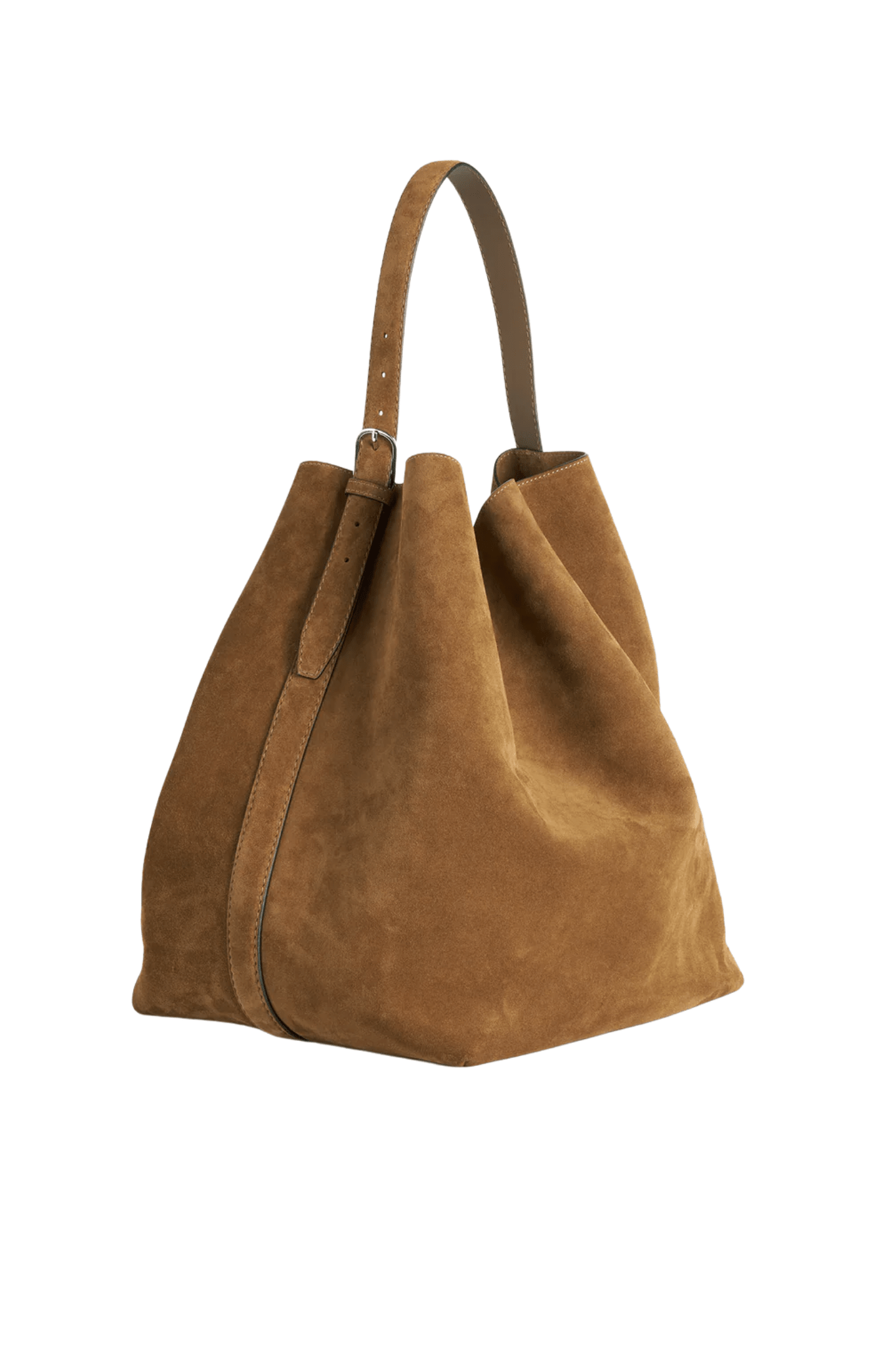 Toteme Belted Suede Tote - Vermillion