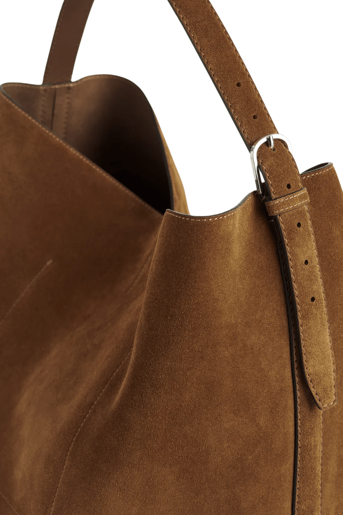 Toteme Belted Suede Tote - Vermillion