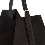 Toteme Belted Suede Tote - Vermillion