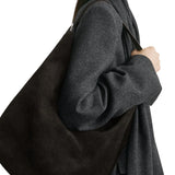 Toteme Belted Suede Tote - Vermillion